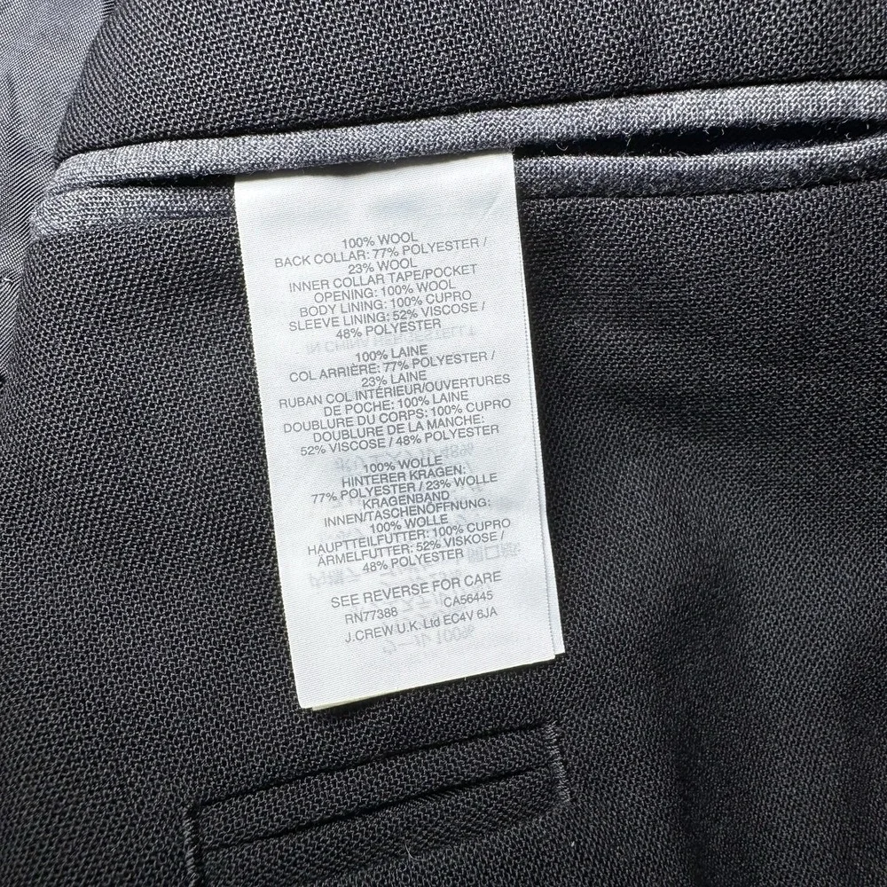 J Crew Ludlow Traveler Tollegno 1900 Wool Jacket 38S Sport Coat Blazer Suit